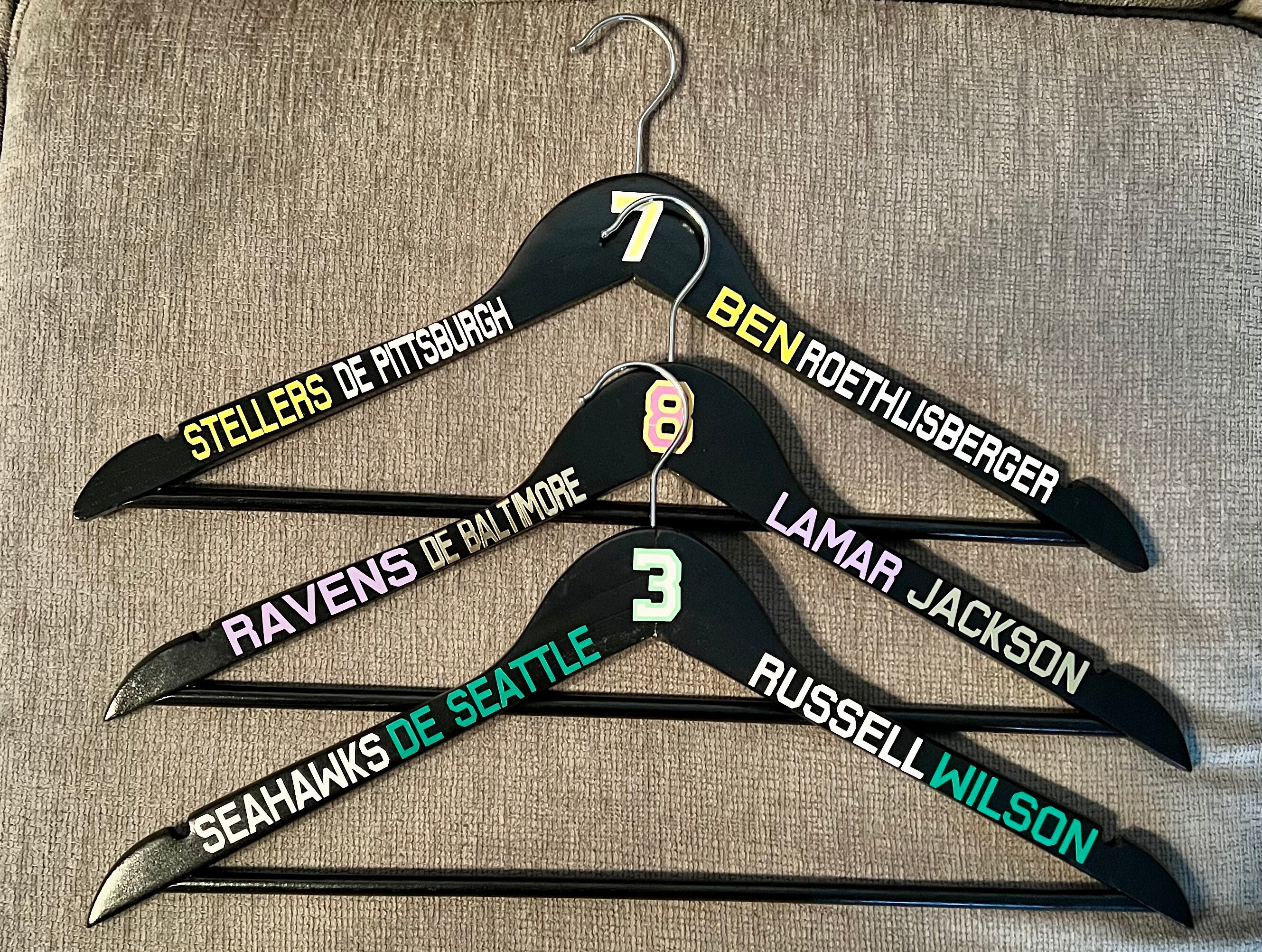 Sport Jersey Hangers, Hockey, Personalized, Jersey, Baseball, Wood