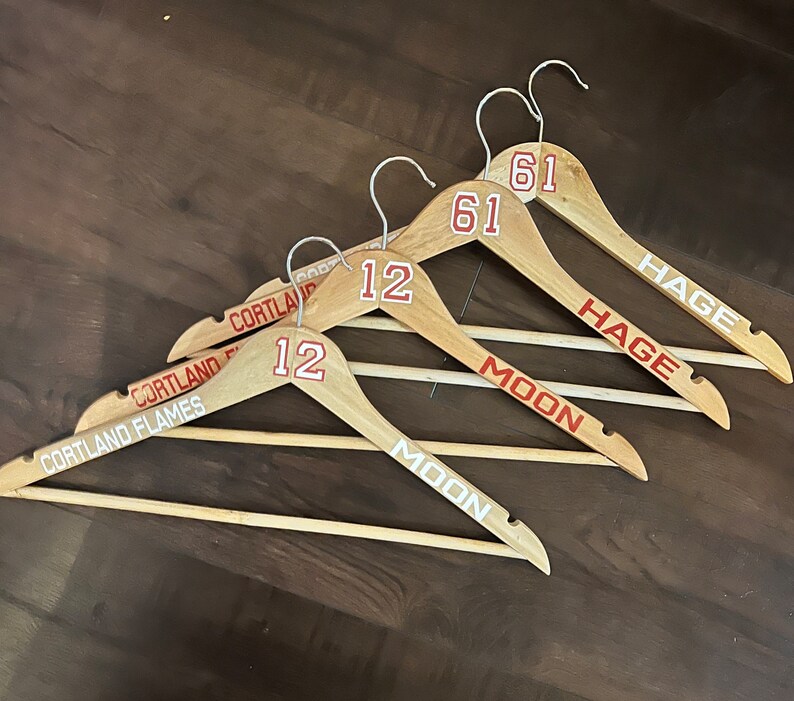 Sport Jersey Hangers, Hockey, Personalized, Jersey, Baseball, Wood