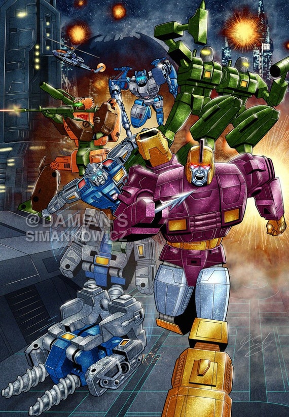 Wreckers A4 Transformers G1 Autobot Marvel UK Print Etsy
