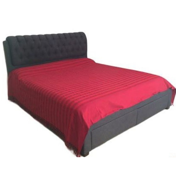 Red Bedspread King Size Bedspread Handloom Bed Etsy