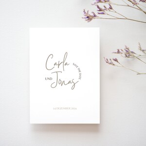 Schlichte Save the Date Karte | Hochzeitseinladung | Minimalistische Einladung | Hochzeitpapeterie
