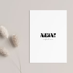 Karte 'NEIN! einfach nein! | Grußkarte | minimalistische Karte