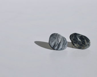 Beach Stone Earrings | Stud Earrings | Silver Earrings | Handmade Jewelry | Natural Earrings | Beach Stone | Gift for Her | Free Shipping