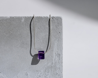 Amethyst Necklace | Gemstone Necklace | Amethyst Crystal | Handmade Jewelry | Boho Necklace | Layering Necklace | Free Shipping