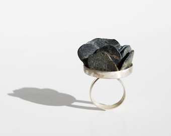 Beach Stone Ring | Silver Ring | Natural Jewelry | Handmade Ring | Boho Ring | Minimalist Jewelry | Beach Jewelry | Free Shipping Worldwide