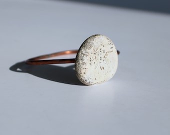 Beach Stone Bracelet | Natural Jewelry | Handmade Bracelet | Boho Jewelry | Bronze Bracelet | Minimalist Bracelet | Free Shipping Worldwide