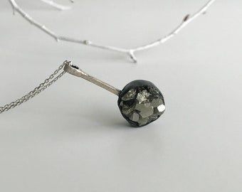 Pyrite Necklace | Gemstone Necklace | Raw Crystal Necklace | Handmade Jewelry | Natural Jewelry | Minimal Jewelry | Free Shipping