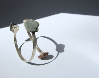 Pulsera de piedra de playa / joyería natural / pulsera hecha a mano / joyería Boho / pulsera espiral / pulsera minimalista / envío gratuito en todo el mundo
