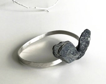Wing Bracelet | Beach Stone Bracelet | Silver Bracelet | Bangle Bracelet | Natural Jewelry | Handmade Jewelry | Gift for her | Free Shipping