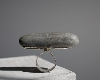Beach Stone Ring | Natural Jewelry | Handmade Ring | Boho Jewelry | Statement Ring | Minimal Ring | Gift for Her | Free Shipping Worldwide