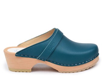 teal clogs