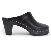 Swedish High Heel Clogs Black Maguba Clogs Stockholm Black High Black Heel