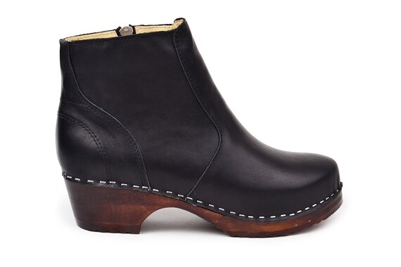 Swedish Low Heel Clog Boots / Auckland 