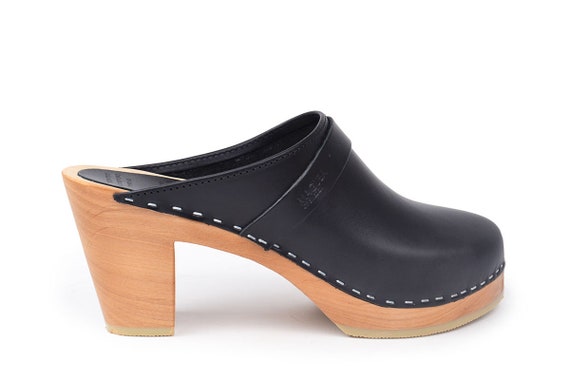 black clog heels