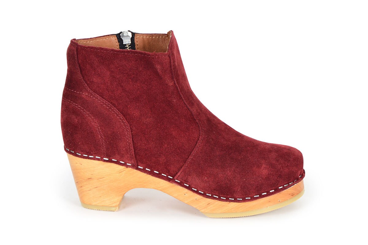 Red clog boots on sale