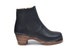 Low Heel Clog Boots, Black Clog Boots for Women, Wooden Classic Boots, Auckland Black Low 