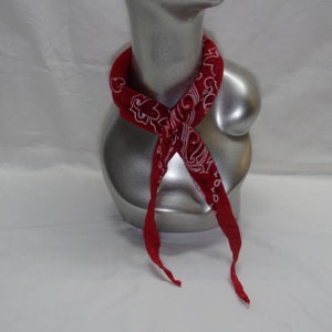 Red Neck cooling ties made from pure bandannas, hydro gel polymer stays cool for days..