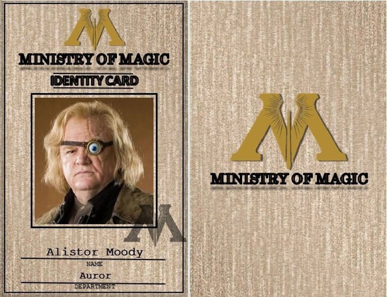 Ministry of Magic Identity Card - Etsy