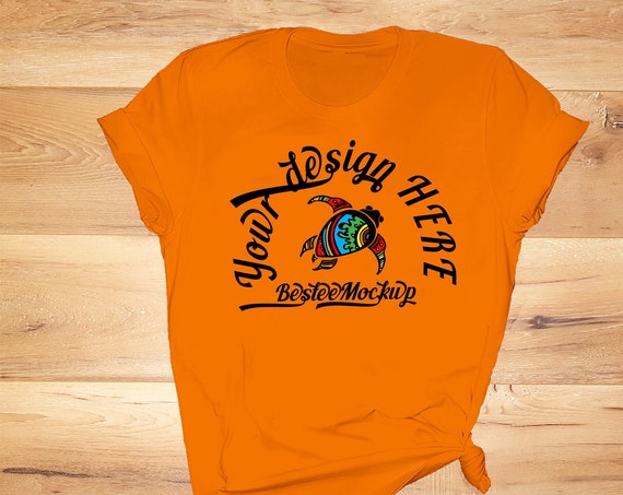 Bella Canvas Mockup Bella 3001 Orange Bella Canvas Orange