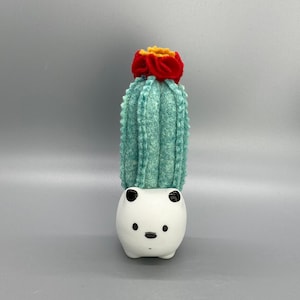 Felt Cactus, Home Decor, Office Decor, Bear Cactus Pot, Cactus Decor, Faux Cactus, Felt Plant, Pin Cushion, Felt Succulent, Faux Succulent