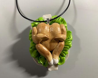 Roast Turkey Necklace (with serving dish rest)