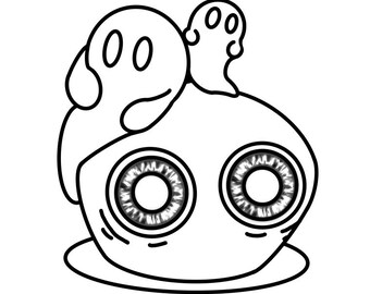 printable coloring page Haunted Pet Rock Download