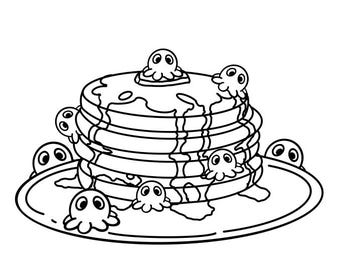 printable coloring page Pancake tiny Octopus Download