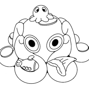 printable coloring page book Octopus Download
