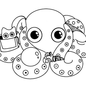 printable coloring page Octopus Download