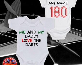 I Love Darts like Daddy Baby Bib