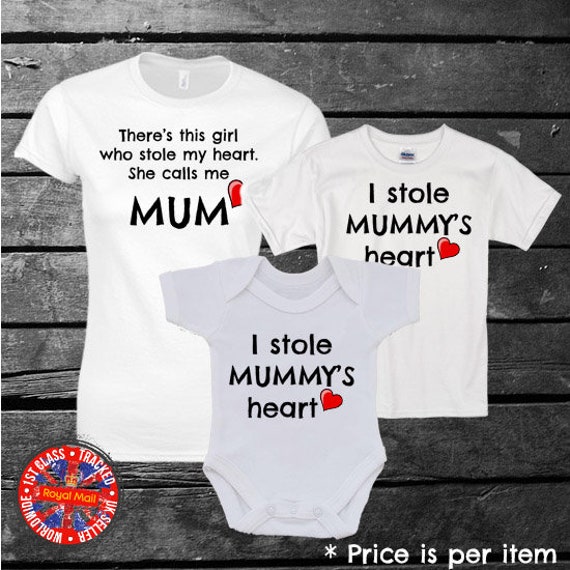 Buy Mother, Daughter, Son i Stole Mummy's Heart Matching Family T-shirt  Set, Mum, Dad, Kids, Boys, Girls, Gift Ideas, Events Online in India 
