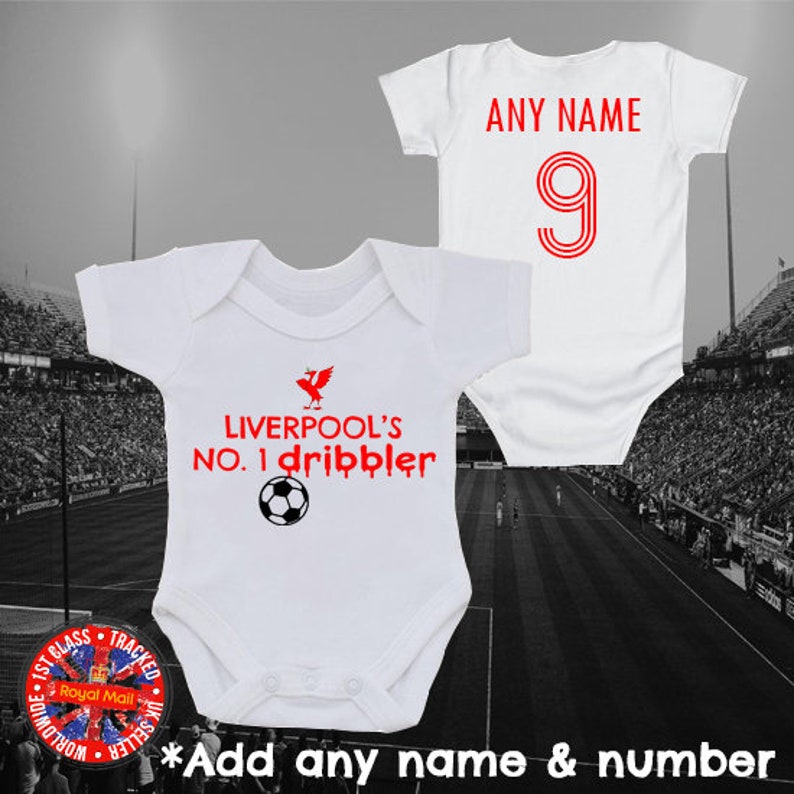 personalised liverpool baby grow