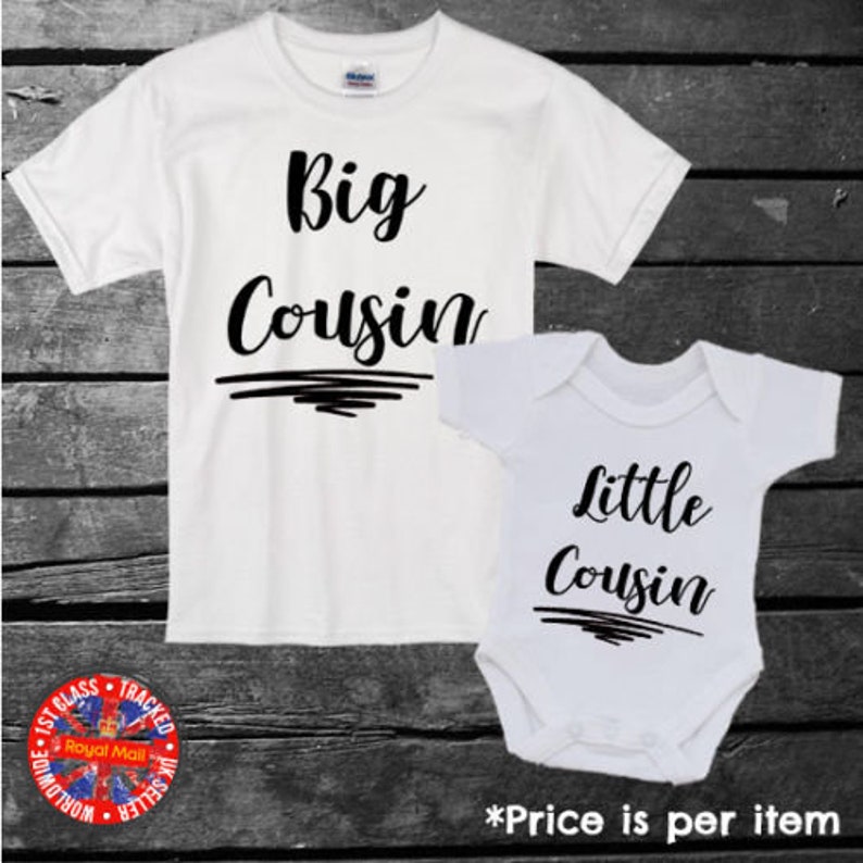 Big Cousin Little Cousin Kids Tshirt Baby Grow Vest Boys Etsy France