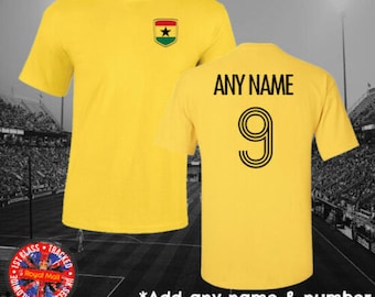 Ghana Football T-shirt personnalisé, Football, Idées cadeaux, Fans, Unisexe