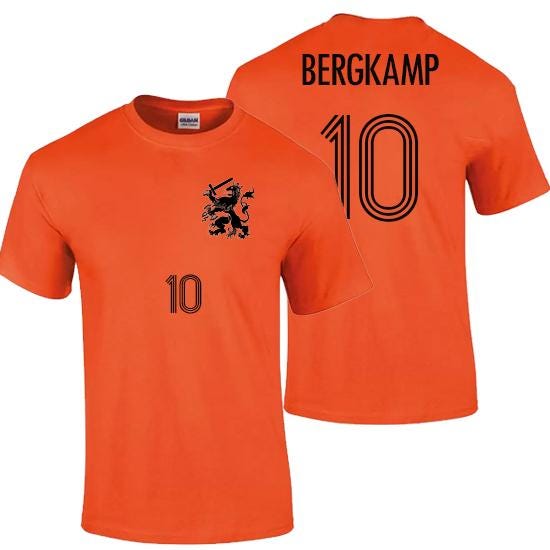 デニス・ベルカンプ オランダ オランダ サッカー Tシャツ