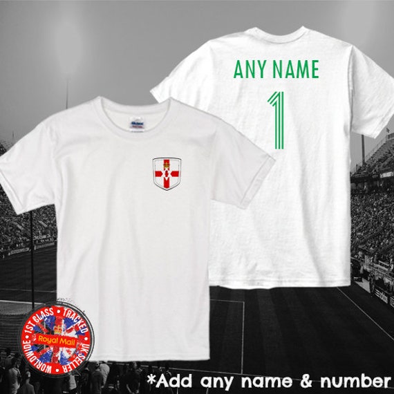 Printmeashirt Kids Customisable Northern Ireland Style Home Football Shirt 