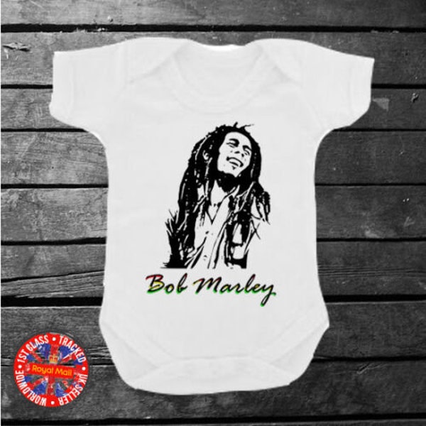 Bob Marley Bodysuit Boys Girls Gift Jamaica Reggae