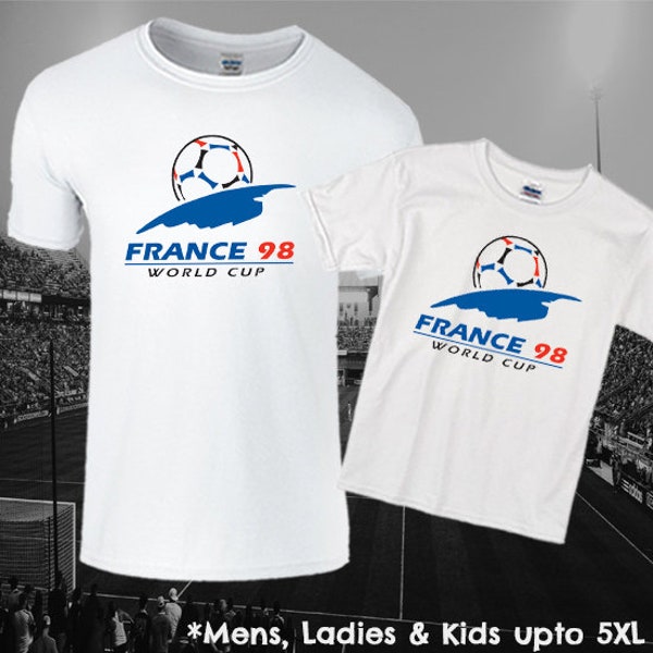 France 98 Coupe du Monde Football Fans T-shirt Souvenir Memorabilia