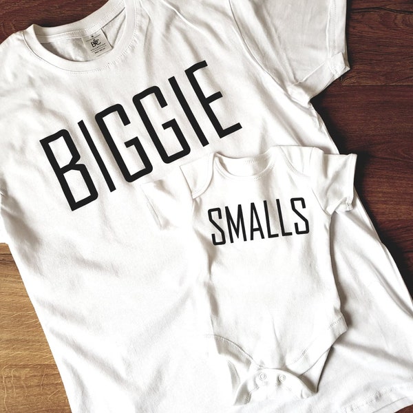 Biggie Smalls Passendes Familien T-Shirt Set, Mama, Papa, Kinder, Jungen, Mädchen, Geschenkideen, Events