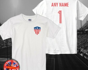 USA Kids Personalised Football T-Shirt Boys Girls Copa Oro Gold Cup America World Cup