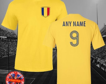 Roemenië Gepersonaliseerde Voetbal Voetbal T-shirt World Cup Gift Unisex Mens Ladies Euro World Cup
