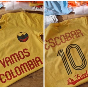 Maglietta Pablo Escobar Colombia, Calcio, Football, Latino, Narcos, Uomo, Donna, Regalo