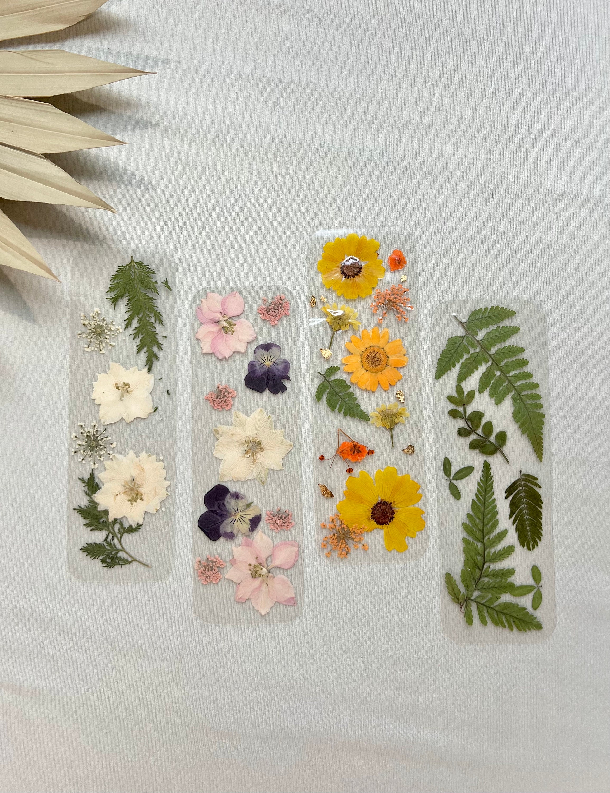 Pressed flower bookmark