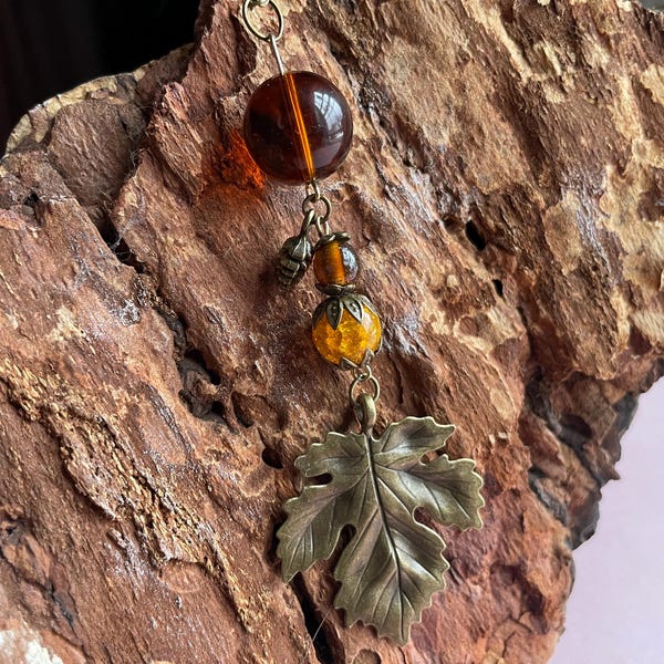 Maple Fairy Bronze Pendant Necklace | Forest fairy gift, ren faire accessory, goblincore