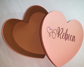 Personalized Heart Shaped Jewelry Box Valentines Day Love Gift Box Be My Valentine!! Handcrafted Keepsake Laser Engraved Wooden Ring Box