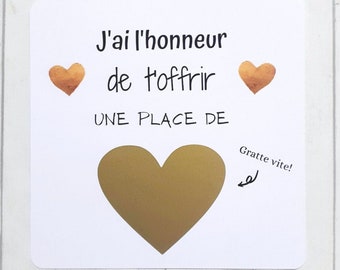 Jeu Annonce Grossesse - Carte à gratter - Tata - Tonton - Papi - Mamie - Surprise