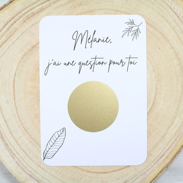 Witness scratch card - Witness request - Wedding announcement - Bridesmaid - Best man - Surprise question