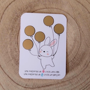 Petite Carte à gratter annonce sexe bébé - Annonce jeu grossesse - C'est une fille - C'est un garçon - Arrivée bébé