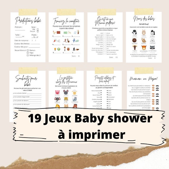 Baby Shower Games in French to Print Gender Announcement Baby Prediction  Cards Gender Reveal in French Minimalist Quiz -  Finland