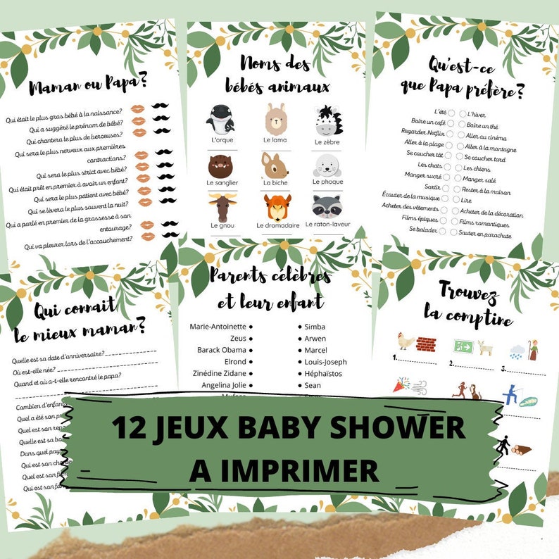 Jeux Baby Shower Fr A Imprimer Quizz Cartes Jeux Baby Shower Fr A Imprimer Quizz Cartes
